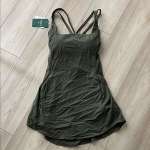 NEW HALARA Green Strappy Dress
